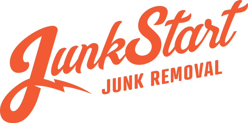 horizontal orange junkstart junk removal logo